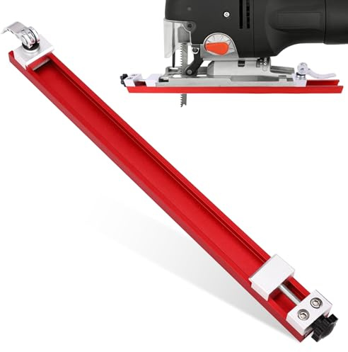 Circular Saw Guide Rail Fits 360mm/14.1 Inch Saw Base, Aluminum Alloy Adjustable Cutting Machine Base Guide with Dual Locking System for Trimming Milling Woodworking