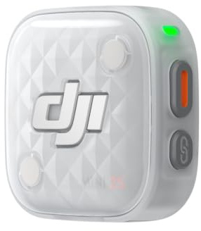Émetteur DJI Mic Mini 2S, réduction de Bruit par IA | Mini micro sans fil, stockage interne de 28 h, enregistrement interne 32 bits float, env. 12 g, connexion OsmoAudio