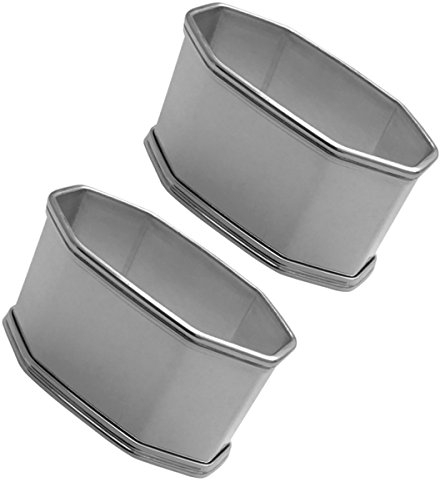 SILBERKANNE Serviettenringe Hamburg 5,5x3,3 cm 2er Set für Stoffservietten Premium Silber Plated edel versilbert in Top Verarbeitung