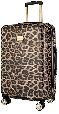 Puccini Koffer Reisekoffer Hartschalen Trolly Beverly Hills (Leopard Beige 6, Mittelgroß)