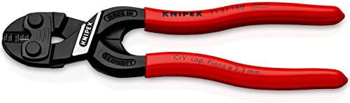 KNIPEX CoBolt S Kompakt-Bolzenschneider, 71 31 160 SB | Mit Schneidaussparung auf SB-Karte mit Kunststoff überzogen 160 mm