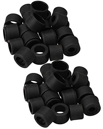 Yibuy 40 x schwarze Oboe Mundstück Kopfkappen Set Oboe Fittings