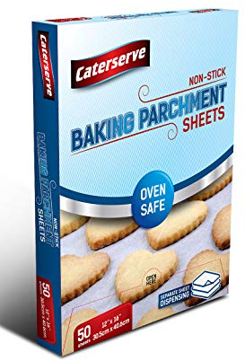Baking Paper -50 Parchment Paper Sheets – Oven-Safe Non-Stick Baking Parchment for Pastry and Cookies – Pre-Cut Baking Sheets – Separate Sheet Dispensing – 30.5 x 40.6 cm