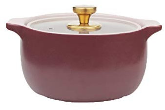 zxb-shop Ollas Soperas Cazuela de cerámica Moderna Luz de Lujo Estilo de Lujo Pote Altas temperaturas Resistentes a Terreno Olla Stovetop Cerámica Stew Pot Olla de Sopa (Color : Red)