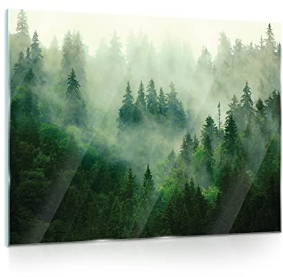 WallArena Glasbilder Bilder, Natur, | Bilder auf Glass - Wandbild XXL groß Wandbilder für Wohnzimmer Schlafzimmer Wohnzimmerbilder Modern