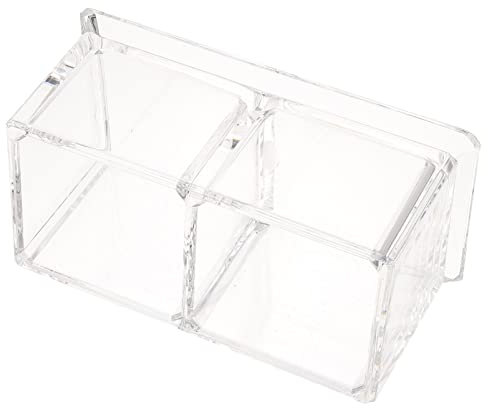 CALLARON Acryl-aufbewahrungsbox Für Teebeutel Zwei Fächer Transparent Für Haushaltsgebrauch Aufbewahrungsbehälter Für Kaffeebeutel Und Kleine Gegenstände