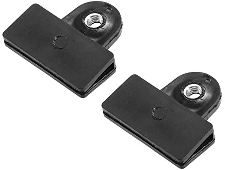 A ABSOPRO 2 stycken bilglas kanal fästanordning ersättning 1,77 x 1,65 x 0,43 tum svart
