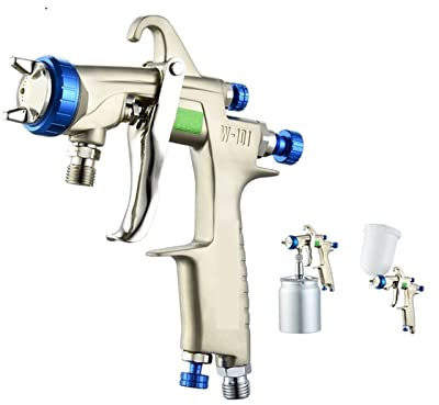 Pistola a spruzzo ad Aria compressa per idropulitrice ad Alta Pressione Pistola a spruzzo Manuale a Mano 1.0/1.3/1.5 Spruzzatore di Vernice Serbatoio in plastica 400CC per verniciatura Auto Affronta
