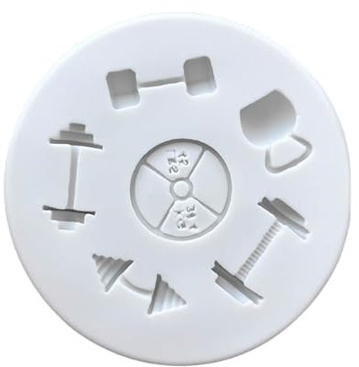 Moldes Tartas Silicona 2 Piezas De Equipo De Gimnasia, Barra, Disco, Lanzamiento De Peso, Forma, Fondant, Silicona, Molde, Molde De Chocolate