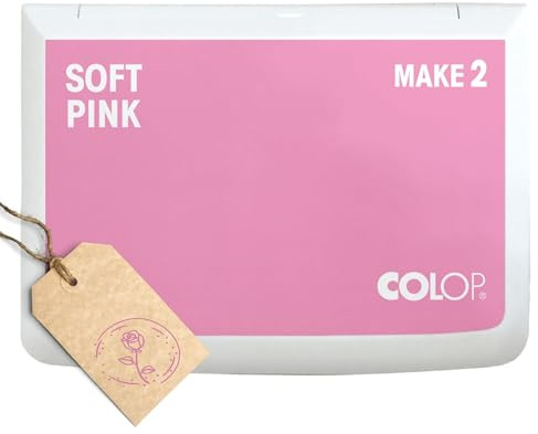 COLOP Tampón de tinta MAKE 2 suave rosa 70 x 110 mm, cojín para sellos de mano tradicionales