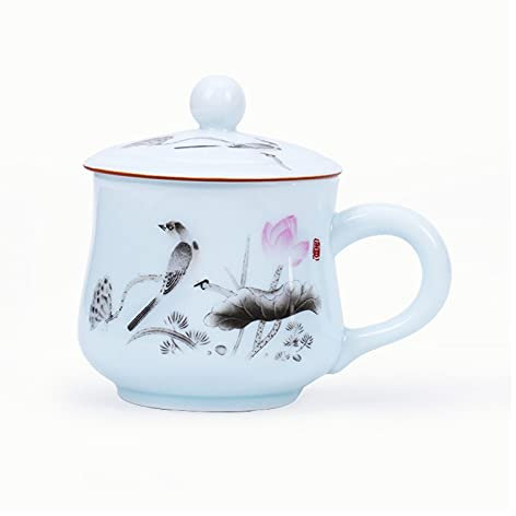 Tazas de café Taza de té, taza de leche Taza de café grande con asa 15.8Oz Taza de café gigante de cerámica Taza de café grande, taza de cerámica con tapa para café, té, 6 opciones para, café, sopa,