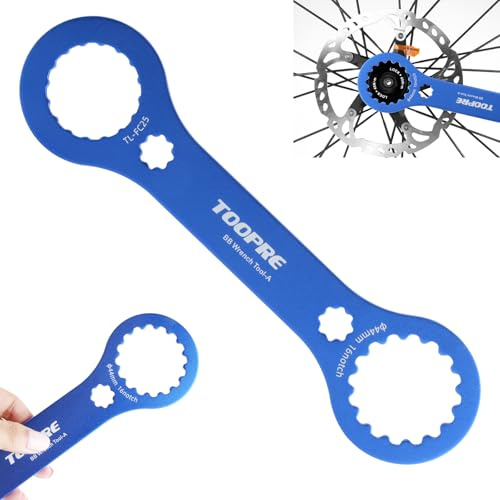 KEWAYO BB-Schraubenschlüssel,Centerlock Werkzeug Fahrrad,Fahrrad Innenlager Schraubenschlüssel,Tretlager Entferner,für Fahrradreparaturen (Blau-A)