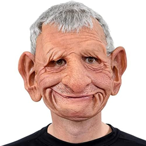 Generisch Halloween Masken, Opa Maske Mann, Halloween Latex Vollmaske, Old Man Kopfbedeckung Realistische Silikon Maskerade Voller Kopf Tricky Requisiten, Karnevalsmaske Karnevalskostüme Accessoires
