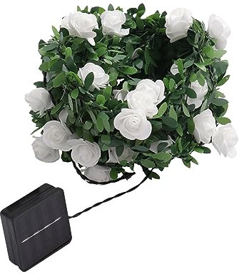 GOOHOCHY Guirlande Lumineuse Led À Énergie Solaire Décoration De Jardin Pour Fêtes Mariages Fiançailles