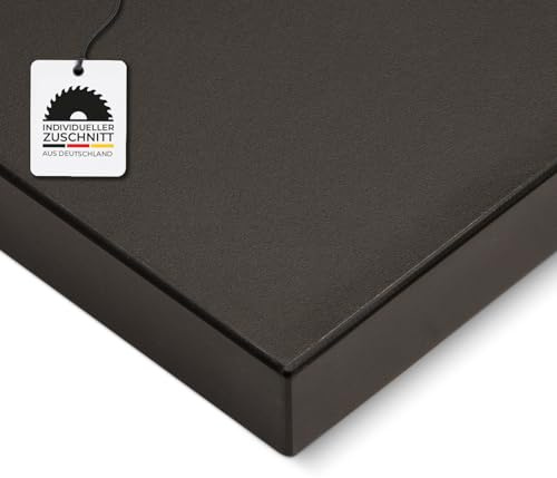 HausFux Spanplatte nach Maß - 2,5 cm stark, melaminbeschichtet, mit ABS-Kante - Made in Germany - für Möbel- und Innenausbau (Vulkan Schwarz, 40 x 30 cm)