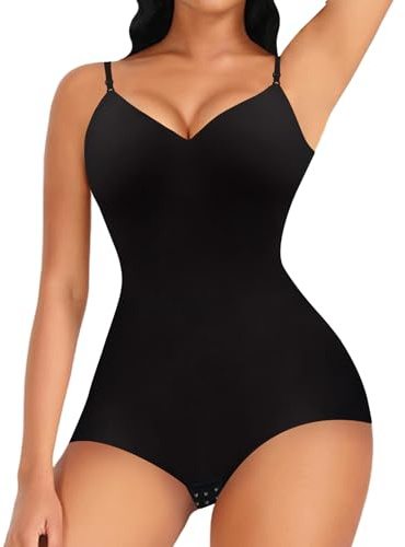 TUONYIS Body Moldeador Mujer, Body Reductor Bodysuit Shapewear con Correas Ajustable, Body Shaper, Shaper Posparto Invisible, Bodies Moldeadores Control de Abdomen