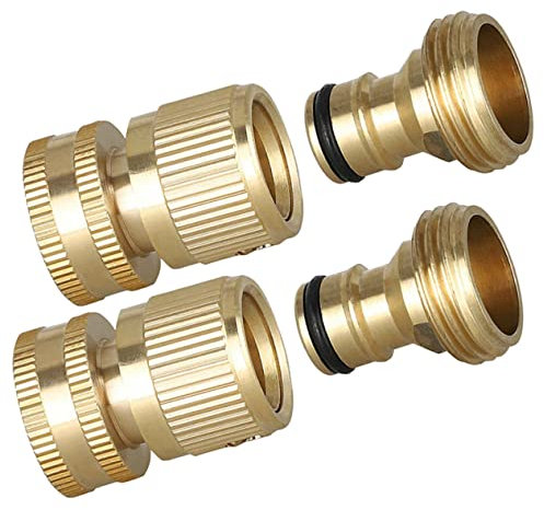 Abaodam 2ensembles Raccords pour Tuyau Arrosage Adaptateur Fileté Po Remplacement pour Embout De Tuyau Coupleur De Jardin