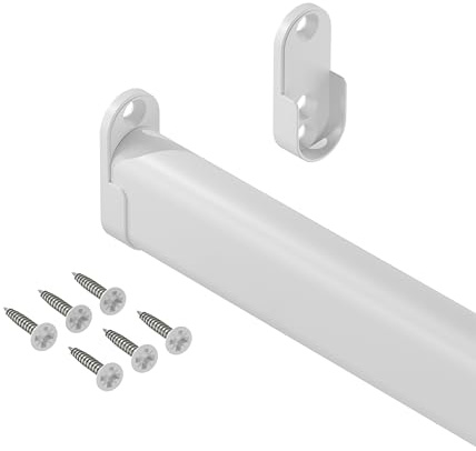 ARTEST Garderobenstange Serie NANO 30x15mm 100 cm- weisse matte -Kleiderstange Wandmontage, Einfache Für Schrank, Ideal Für Ästhetische Kleiderstange Schrank Systeme