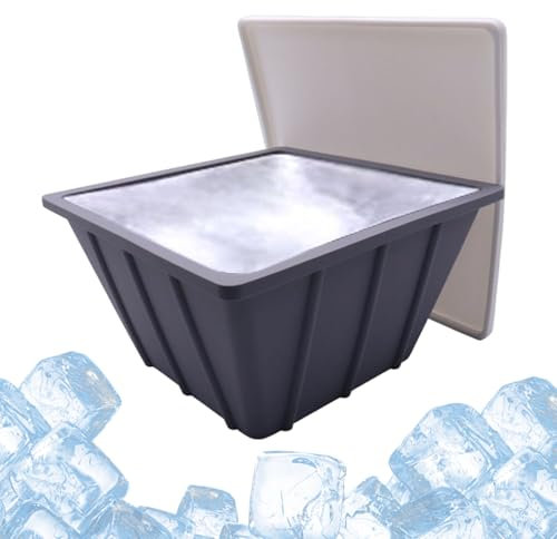 Hogvinnatil Large Ice Block Mould, Ice Mould for Bathtub, Cold Bathtub, Silicone Ice Block Mould, Bath Accessories with Non-Layer Water Cooler, Freezer, Large Tray for Picnic, Camping