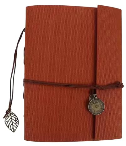 MotiveTech Álbum de Recortes Libro de Firmas Diario de Viaje Y Álbum Familiar para Personalizar con Fotos Y Notas Adecuado para Y Cumpleaños, Rojo Marrón