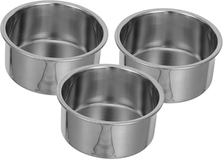 STOBAZA 3 Piezas Moldes Redondos para Mini Tartas de Acero Inoxidable Reutilizable para Postres Individuales Fácil Limpieza y Desmolde para Repostería Pequeña