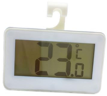 HOMOCONO Termometro Elettronico ad Alta Precisione con Display e Supporto Gancio per Frigoriferi e Conservazione Alimentare Temperatura