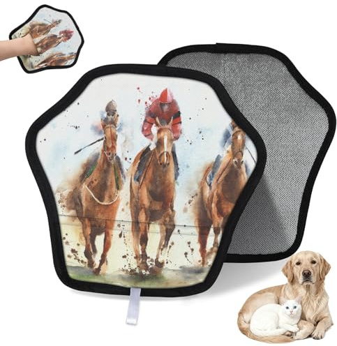 WowPrint Gant d'épilation pour animaux de compagnie - Réutilisables - Électrostatiques - Pour canapé, vêtements, tapis, meubles, siège de voiture