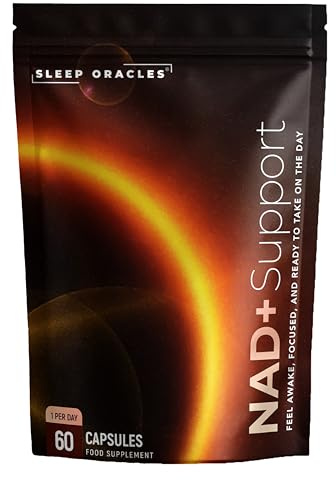 Sleep Oracles NAD+ Nicotinamide Riboside Chloride Daytime Energy & Cellular Health Support with Trans Resveratrol | NAD Supplements for Reduction of Tiredness & Fatigue | 60 Capsules