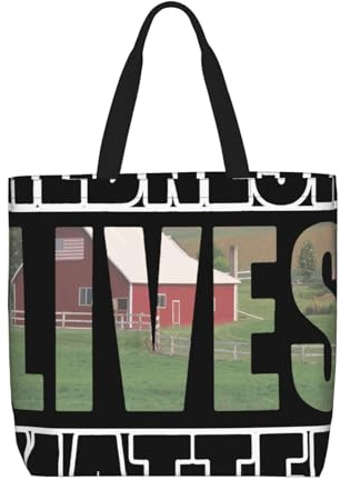 Bolso Tote Las Vidas De Los Paletos Importan Mujer Tote Bag Impermeable Bolsos Shopper Moda Bolsa De Playa Para Uso Diario Trabajo Escuela