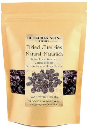 1 kg Cerezas dulces naturales sin hueso picadas al sol sin azúcar añadido - Calidad garantizada por las Bulgarian Fruits