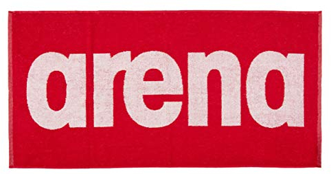 ARENA Gym Soft Towel - Toalla de algodón, Color Rojo/Blanco,100 x 50 cm