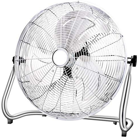 XGHW Chrome Metal High Velocity Cold Air Circulator,9/12/14/16/18/20 Inch Chrome 3/8 Speed Floor Standing Gym Fan Adjustable Fan Head,Gym Floor FanHousehold/factory (Color : Chrome4)