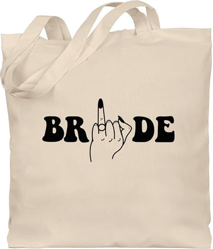 Shirtracer - Baumwolltasche - JGA Junggesellenabschied Frauen - Bride Ringfinger schwarz