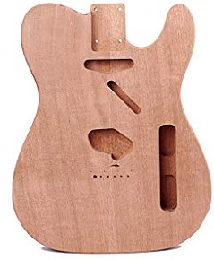 Alnicov Unlackierter E-Gitarrenkörper für Fender Telecaster TL Gitarre DIY Zubehör Mahagoni Holz