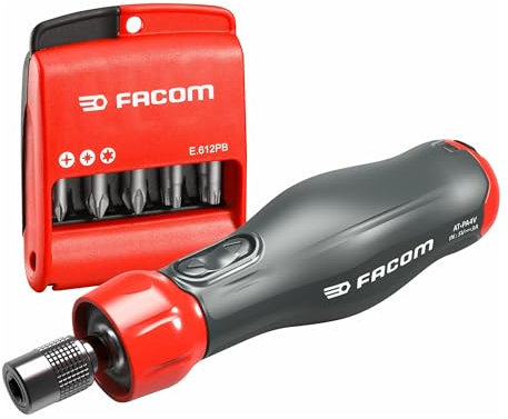 FACOM Tournevis Assisté 4V E-PROTWIST avec Embouts PH-PZ-6 Pans Hex - Jeu de 12 Pièces - ATPA4V.J12IPB