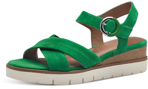 Tamaris Women's 1-28202-42 Sandal, Vert, 37 EU
