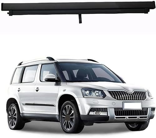 HALEUP Einziehbarer Auto Laderaumabdeckung, für Skoda Yeti 2014-2021 Kofferraum Aufbewahrung Paketregal Hutablage, Frachtabdeckungen für Automobile