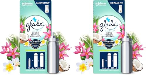 Glade Touch & Fresh Nachfüller, Exotic Tropical Blossoms, 2er Pack (1 x 10 ml)