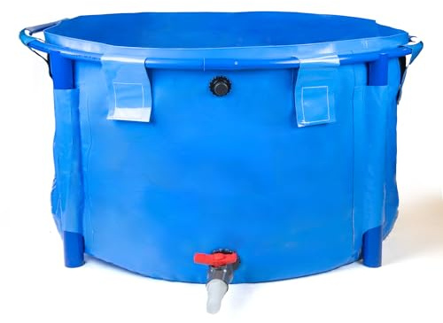 Pondlife Faltbecken für Koi und Teichfische, Ø 150cm x Höhe 120cm, 2100 Liter, faltbares Becken für innen und außen, stabile PVC-Folie, UV-beständig