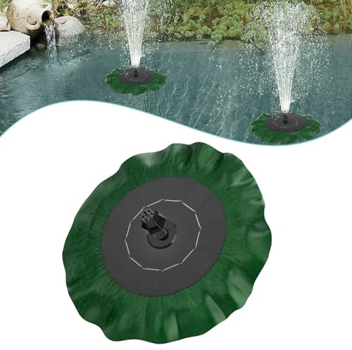 UISEBRT 1,4 W Solar Springbrunnen Solarpumpe Lotusblatt Teichpumpe mit Solarpanel Solarbbrunnen Wasserpumpe Fontäne für Garten Teich Vogelbad【1.4W】