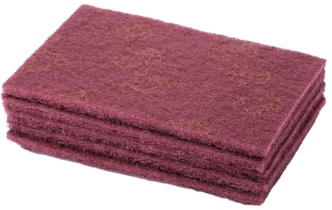 Schleifhand-Scheuerschwamm, 5 Stück/Set Scheuerschwamm, Industrie-Scheuerschwamm, Schleif-Finish-Pads Zum Polieren Und Reinigen(Rot)