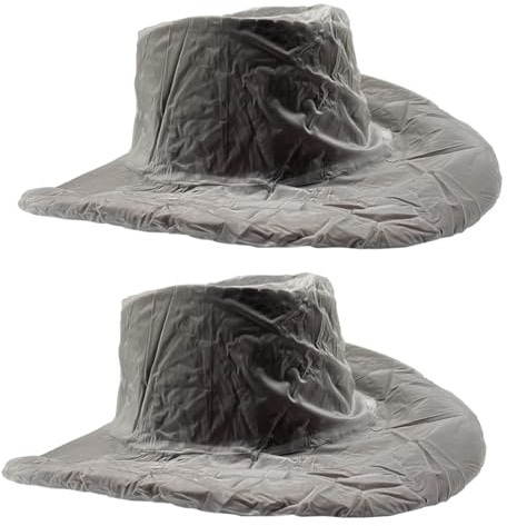 2 Pack Cowboy Hat Rain Cover Plastic Hat Cover Hat Protectors Men's Rain Hat Cowboy Waterproof Hat Covers for Storage Hat Covers for Dust & Rain