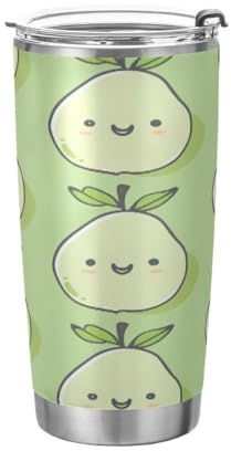 JUMBEAR Vaso de 20 onzas, taza térmica de acero inoxidable con aislamiento al vacío para agua y café, doble pared con recubrimiento en polvo, a prueba de derrames, taza térmica para el hogar y