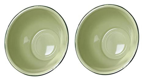 Alipis Cuenco Esmaltado Retro Palangana Vintage Sopera Antigua 2 Unidades Ideal Para Hogar y Comida