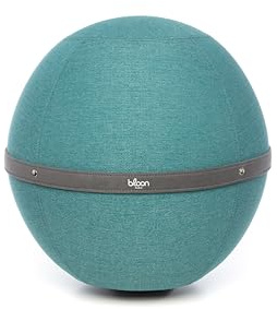 Bloon Sitzball für Büro, ergonomisch, gegen Rückenschmerzen oder Ischias, bequem für die Heimarbeit oder Gaming – Ballstuhl/Seat Ball 55 – 65 cm Durchmesser (Langon, Regular)