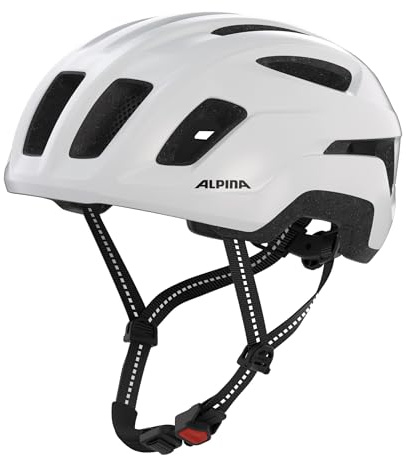 ALPINA Paranus Urban City-Fahrradhelm, White Gloss, 52-56 cm