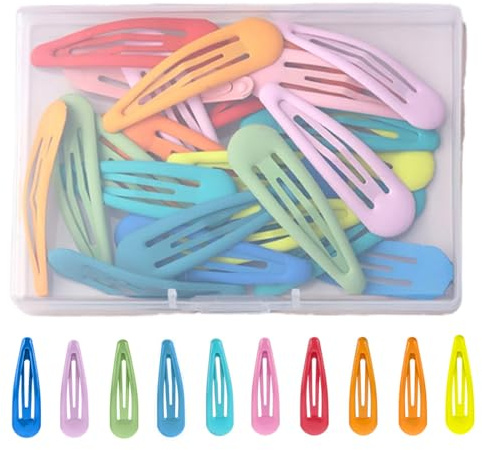 VYZUTR 30 Pezzi Mollette Capelli Donna, 4.8cm Fermaglio Capelli Donna, Mollettoni Capelli Donna, Fermacapelli per Donna Bambina (Colore)