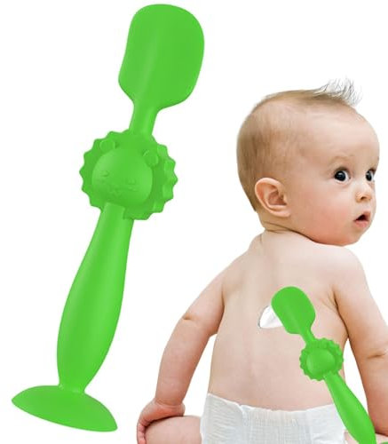 Butt Paste Spatel, Baby Spatel für Windelcreme - Silikon -Buttpaste -Applikator mit Saugnapfbecher - Flexible Babypflegelotion Spatel weich für Familien, Freunde, Liebhaber