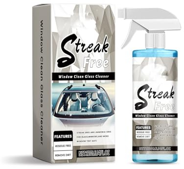 Nettoyant vitres et vitres sans traces, 120 ml améliore la clarté et la visibilité. Nettoyant film d'huile pour vitres de voiture, sans danger pour les voitures, camions, SUV, Jeeps (120ML,1PC)