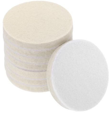 QUARKZMAN Almohadilla De Pulido De Fieltro De Lana De 3 Pulgadas, Ruedas De Pulido, Almohadilla De Pulido, Revestimiento De Gancho Y Bucle Para Lijadora Orbital Aleatoria 8pcs